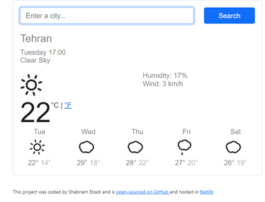 Weather project preview